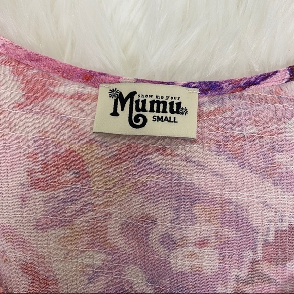 Show Me Your Mumu Pink Oasis Lace Up Crop Top - Picture 3 of 6